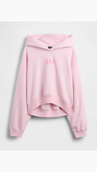 Hoodie Gap Logo Cropped Rosa