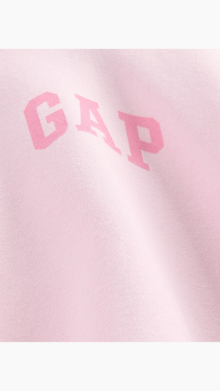 Hoodie Gap Logo Cropped Rosa
