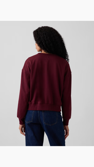 Hoodie Gap Wedge Crewneck SweatShirt Borgoña