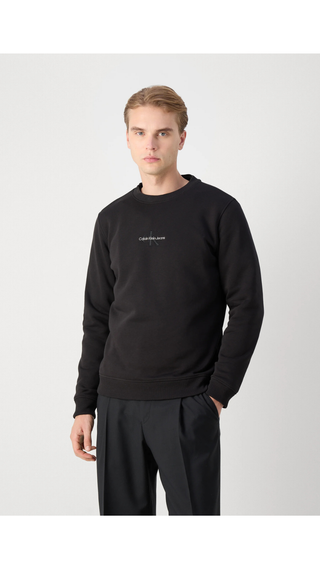 Hoodie Calvin Klein Monologo Crew Negro