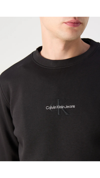 Hoodie Calvin Klein Monologo Crew Negro