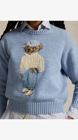 Sweater Polo Ralph Lauren Polo Bear Crewneck Sweater Light blue