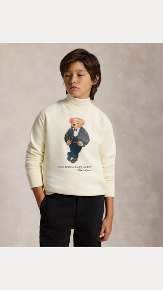 Hoodie Polo Ralph Lauren Polo Bear Fleece Pullover Clubhouse Crema