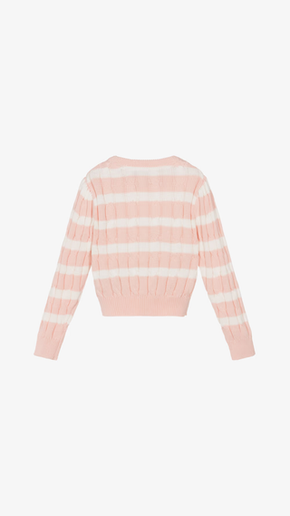 Sweater US Polo cable shirt Rosa & Blanco