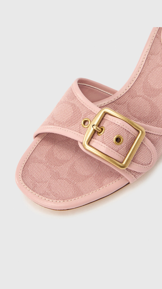 Tacones Coach signature jacquard buckle Rosa