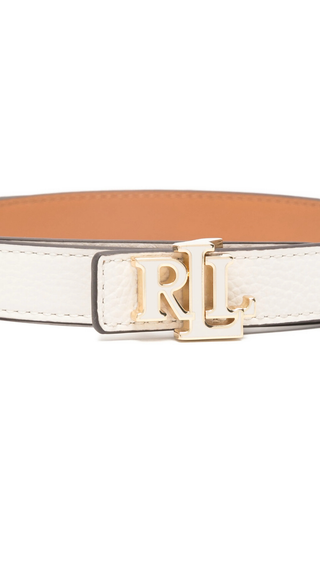 Cinturon Polo Ralph Lauren Revercible RLL Blanco y Beige