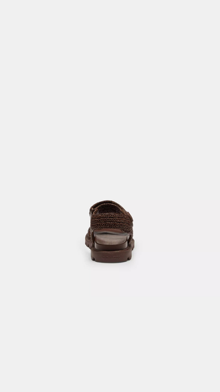 Sandalias Coach Brynn Raffia Sandal Marron