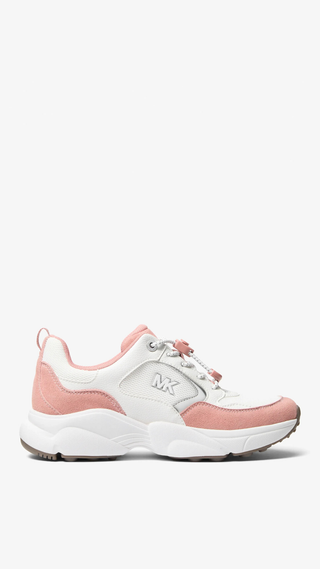 Zapatillas Michael Kors Jett Trainer Blanco y Rosa
