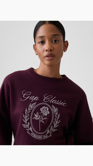 Hoodie GAP classic Borgoña