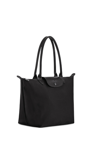 Bolso Long Champ Nylon Asas Largas Todo Negro