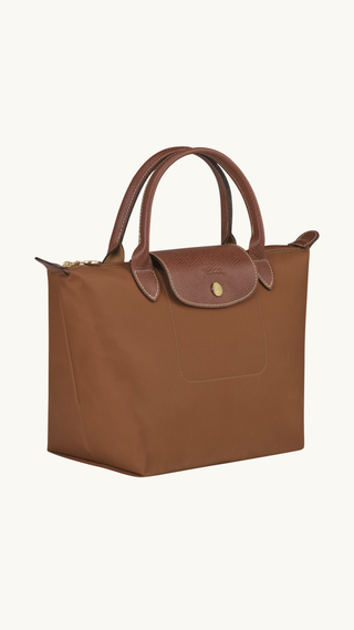 Bolso LongChamp nylon mediana asa corta Chocolate