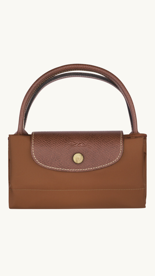 Bolso LongChamp nylon mediana asa corta Chocolate