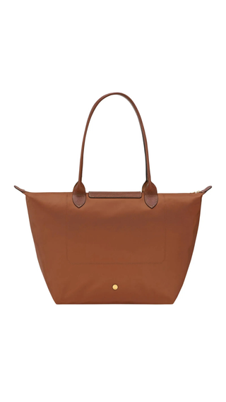 Bolso LongChamp Nylon Mediano Asas Largas Chocolate