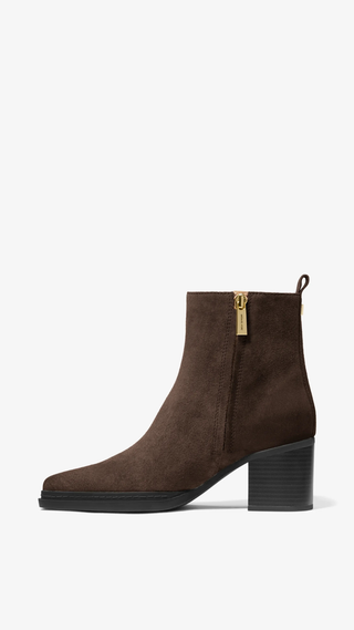 Botines Michael Kors Vienna Block Heel Boote Chocolate