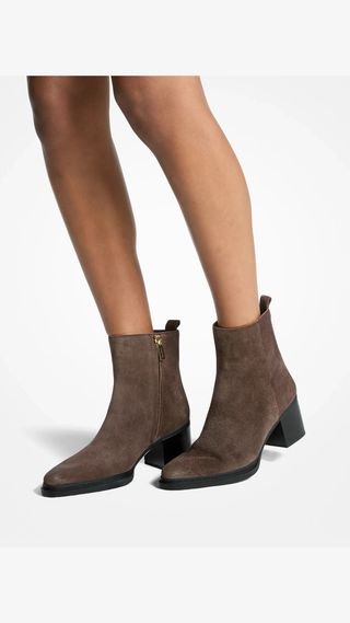 Botines Michael Kors Vienna Block Heel Boote Chocolate