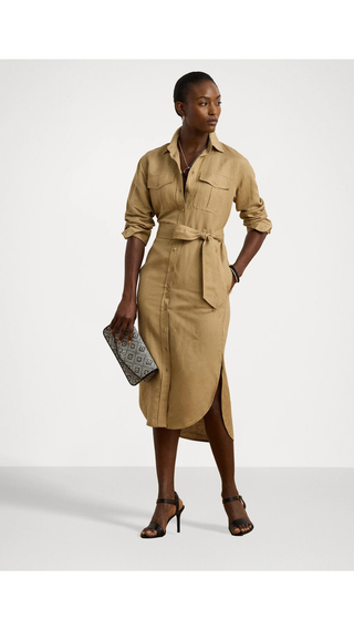 Sobretodo Polo Ralph Lauren Linen-blend shirtdress Beige