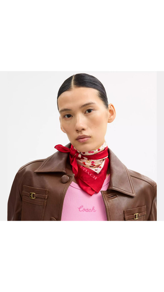 Panuelo Coach Cherry Blanco y Rojo