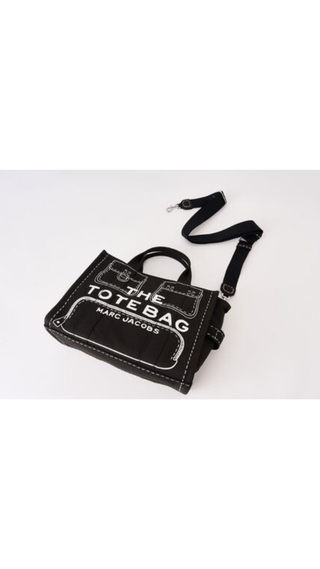 Bolso Marc Jabocs Tote Mediano Colección Lujo Blanco y Negro