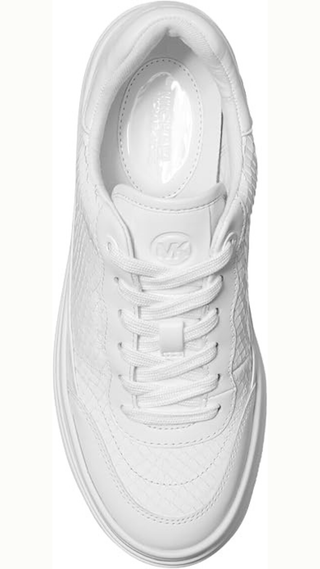 Zapatillas Michael Kors HAYES LACE UP EMBOSSED  PRINTED LEATHER White