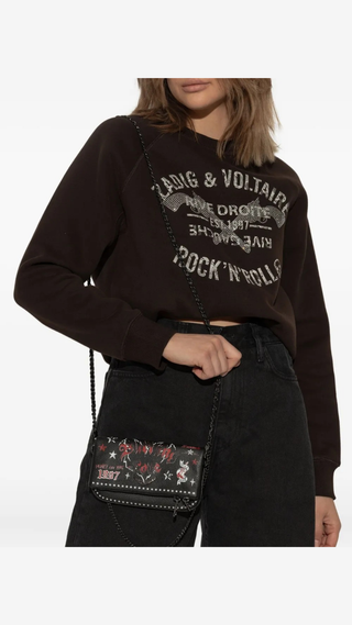 Cartera Zadig voltaire Rock Pequeña Negro Bicolor