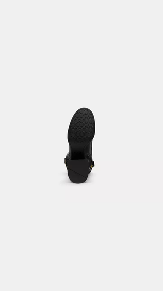 Botas Coach Leather Black Heel Tall Negro