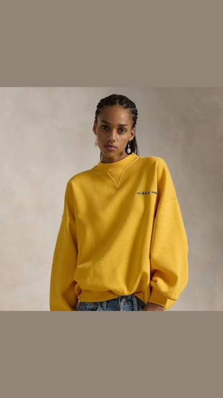Hoodie Ralph Lauren Oversize Fleece Crewneck Amarillo
