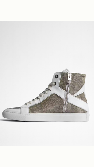 Zapatilla Zadig & Voltaire High Flash Sparkle Silver