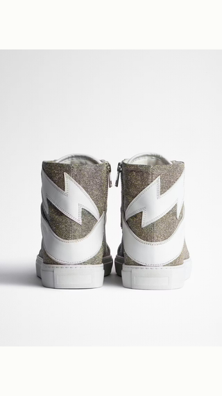 Zapatilla Zadig & Voltaire High Flash Sparkle Silver