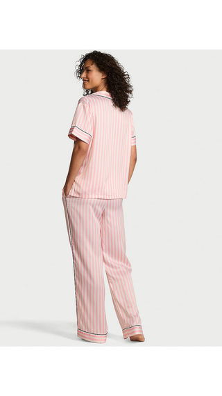 Pantalon Pijama Victoria Secret Satin Long Set Pink