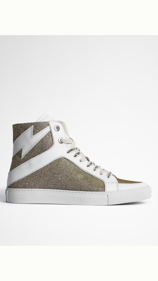 Zapatilla Zadig & Voltaire High Flash Sparkle Silver