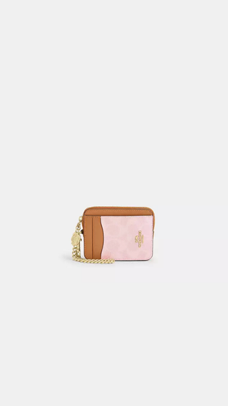 Billetera Coach Zip Cc Signature Rosado
