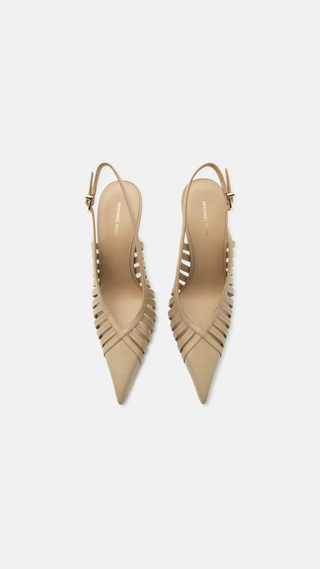Tacones Michael Kors Adriana High Hiil Caqui