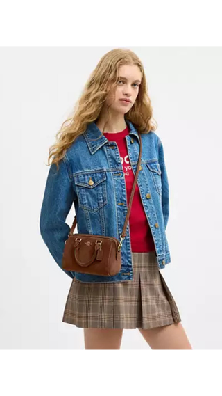 Mini Bolso Coach Rowan Crossbody Marron