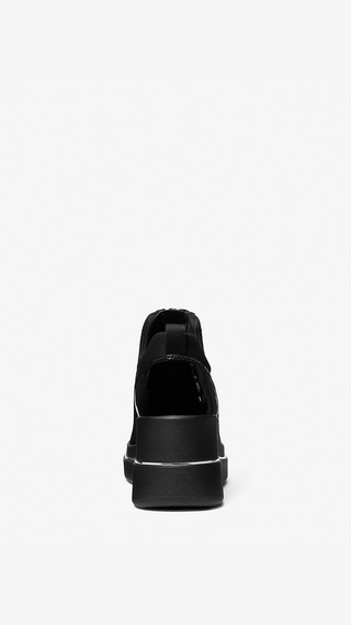 Zapatilla Michael Kors Emmy Wedge Zip Slip On Black