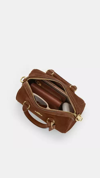 Mini Bolso Coach Rowan Crossbody Marron