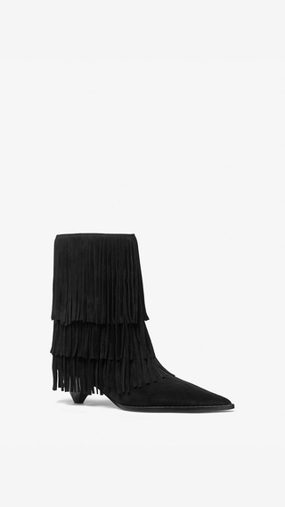 Botín Michael Kors Jayla Heeled Bootie Leather Black
