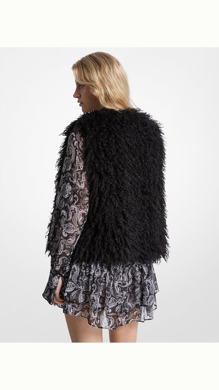Chaqueta Michael Kors Faux Shearling Vest Black