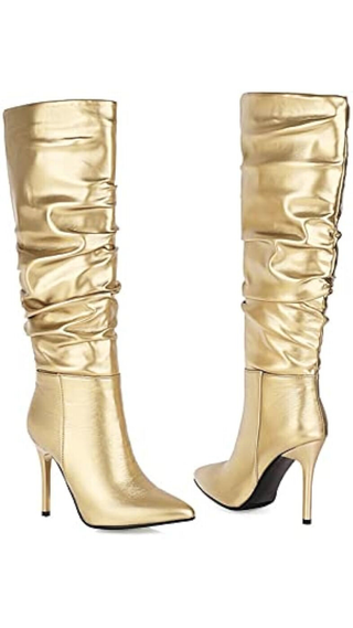 Botas Michael Kors Amali Scrunch dorado
