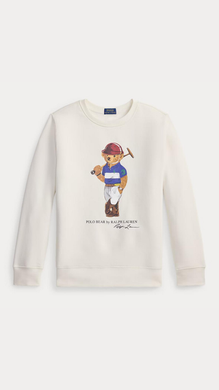 Poleron Polo Bear Ralph Lauren White Multi