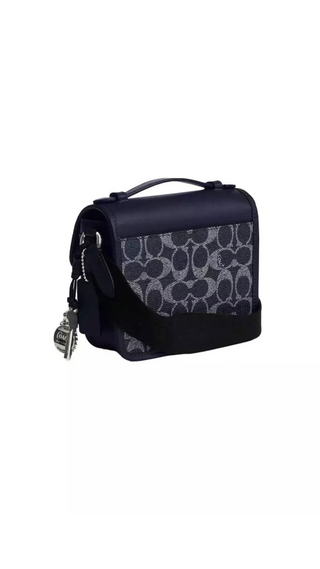 Crossbody Coach Racer Signature Charm Demin/Chalk