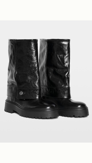 Botines Zadig & Voltaire Angie Sleeve Vintage Patent Black