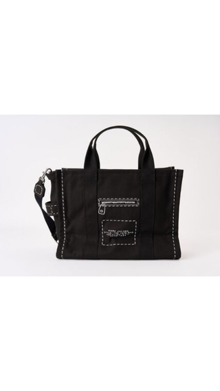 Bolso Marc Jabocs Tote Mediano Colección Lujo Blanco y Negro