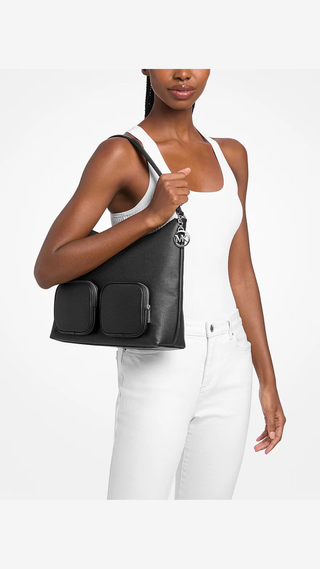 Cartera Michael Kors Merritt Lg Cargo Shldr Leather Negro