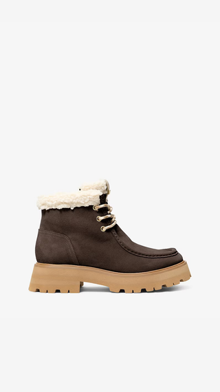 Botines Michael Kors Cade Fleece Chocolate
