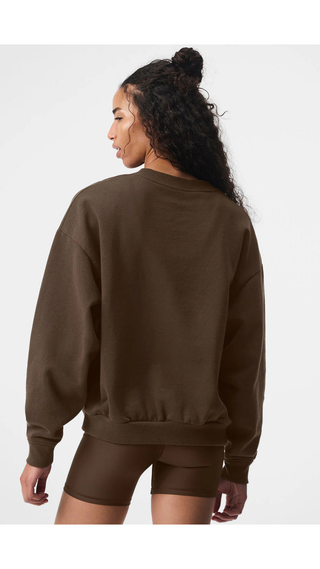 Polera Alo Yoga Accolade Crew Neck Pullover Espresso