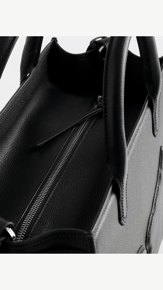 Tote Zadig & Voltaire Angel Tote Grained Leather Black