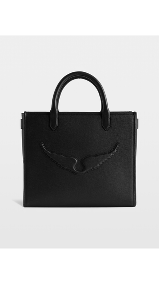Tote Zadig & Voltaire Angel Tote Grained Leather Black