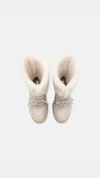 Botin Michael Kors Shiloh Boot Suede Bone
