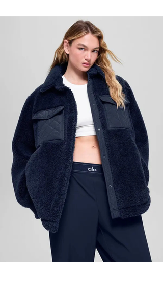 Chaqueta Alo Yoga Sherpa Edge Navy