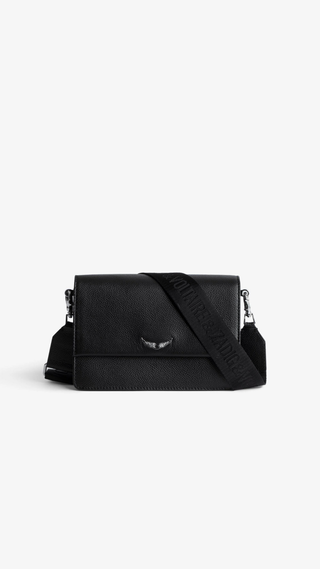 Crossbody Zadig & Voltaire Lolita Wings Grained Leather Black